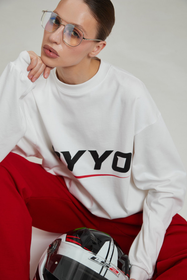 Лонгслив OYYO RACER RED белый L